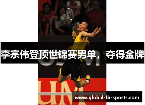李宗伟登顶世锦赛男单,夺得金牌